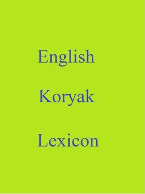 cover image of English Koryak Lexicon